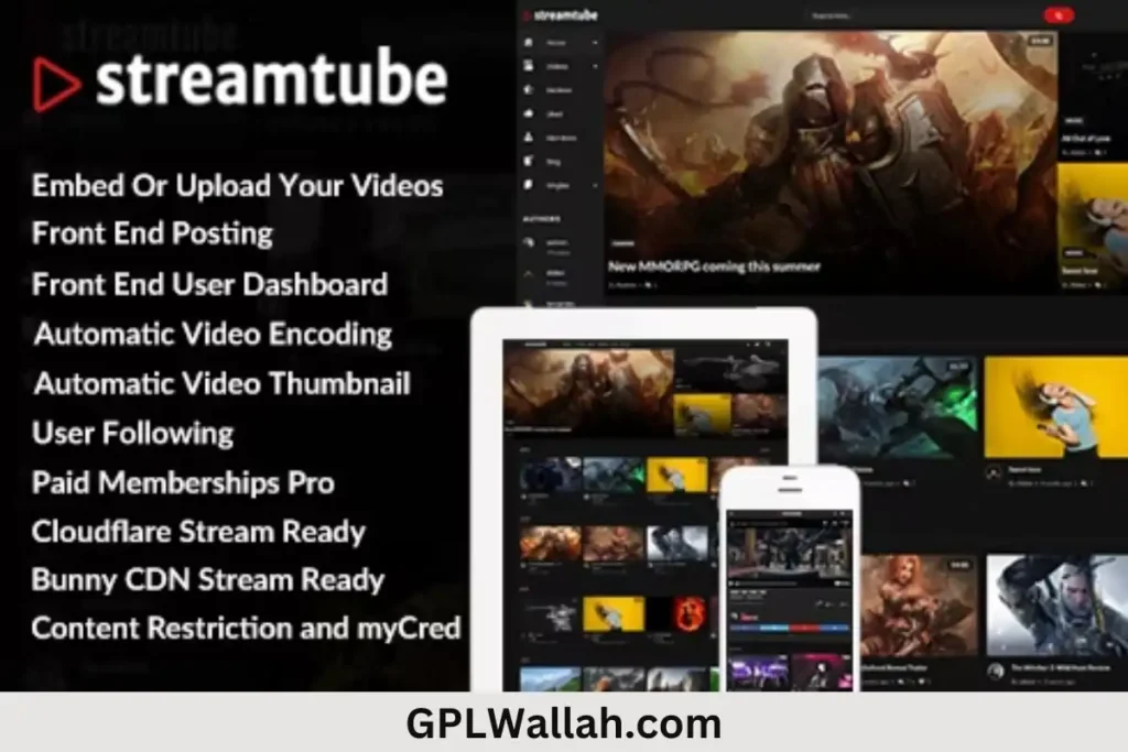 Free Download StreamTube - Video Streaming WordPress Theme