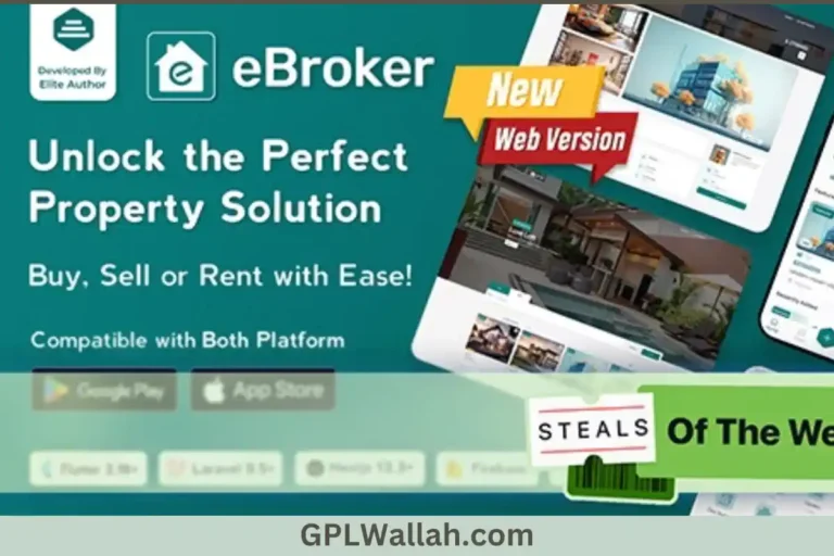 eBroker - Real Estate Property Buy-Rent-Sell Flutter app with Laravel Admin Panel