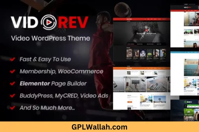 Free Download VidoRev - Video WordPress Theme