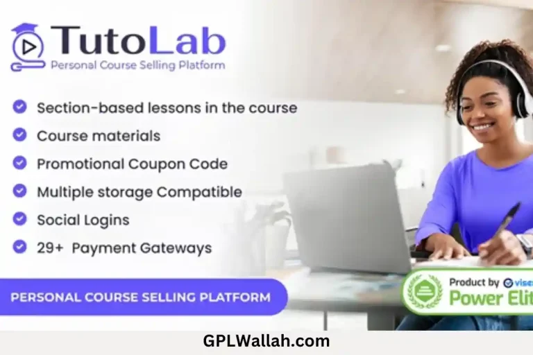 TutoLab - Personal Course Selling Platform Free Download