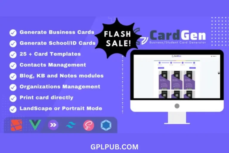 Free Download CardGen - Business or ID Card Generator Laravel Web Application Latest Version