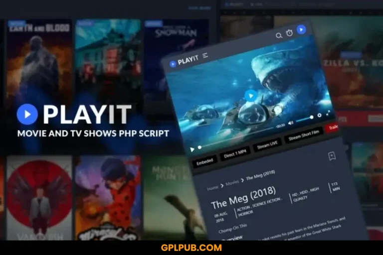 Playit Movie and Series PHP Script is powerful script. it is designed to make streaming movies and TV shows website. available for free download.