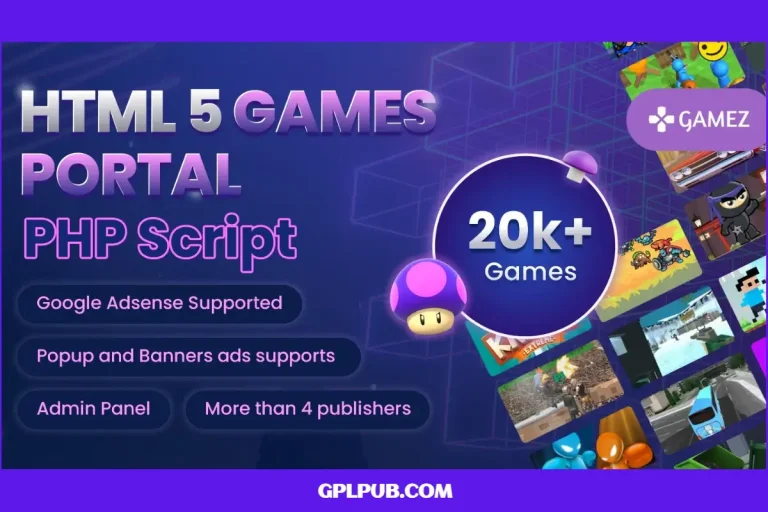 Free Download HTML5 Games Portal PHP Script