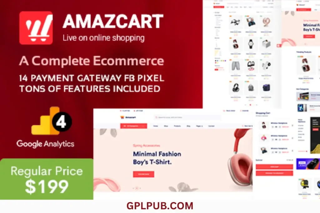 Free Download AmazCart - Laravel Ecommerce System CMS Multi-Vendor Latest Version