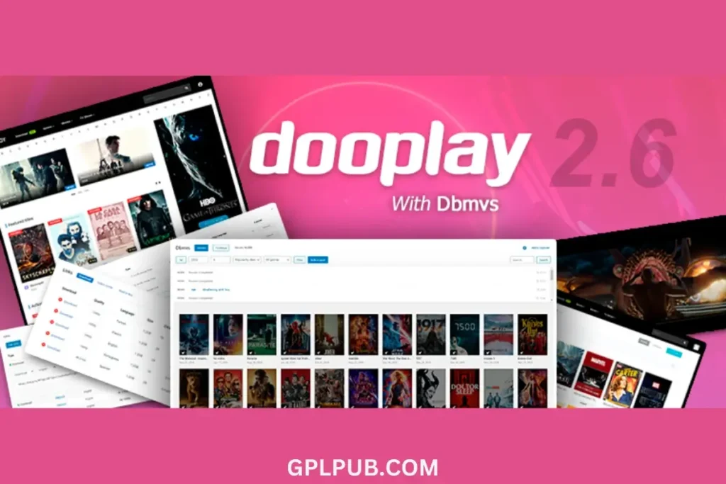 DooPlay, a WordPress theme designed for films and television series, offers exceptional performance and efficiency, available for free download