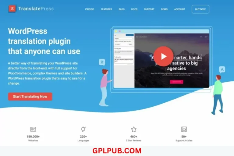 TranslatePress Pro provides a smooth translation solution that enables website owners to engage with a worldwide audience. available for free download