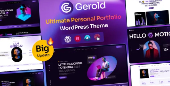 Gerold Personal Portfolio WordPress Theme Gerold Theme