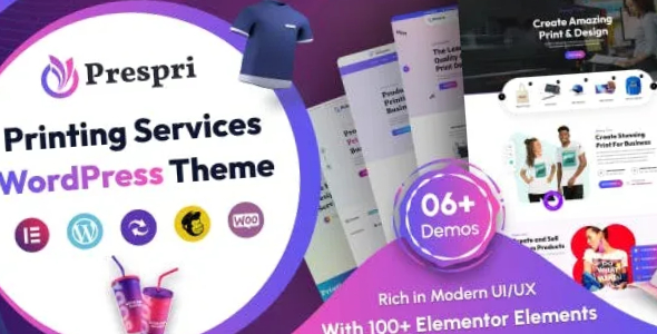 Prespri Printing Services WordPress Theme Prespri Theme