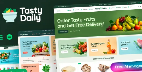 Tasty Daily Grocery Store Food WooCommerce Theme Tasty Daily Grocery Store & Food WooCommerce Theme