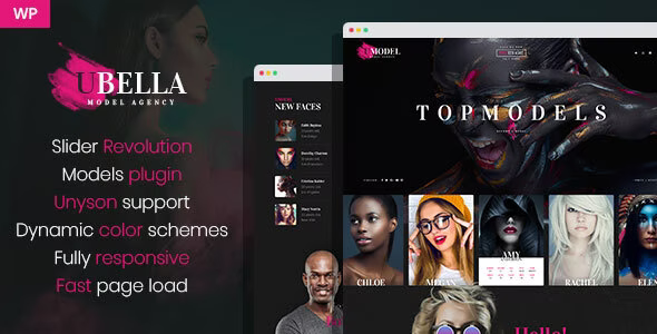 UBella Model Agency WordPress Theme UBella Theme Free Download v1.5.1